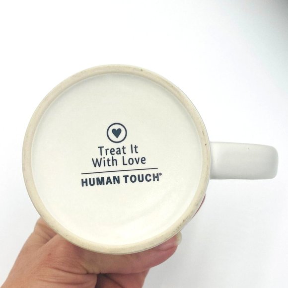 Human Touch Ceramic Mug, Treat it with Love, White with Stick Figure Graphic - Picture 4 of 8